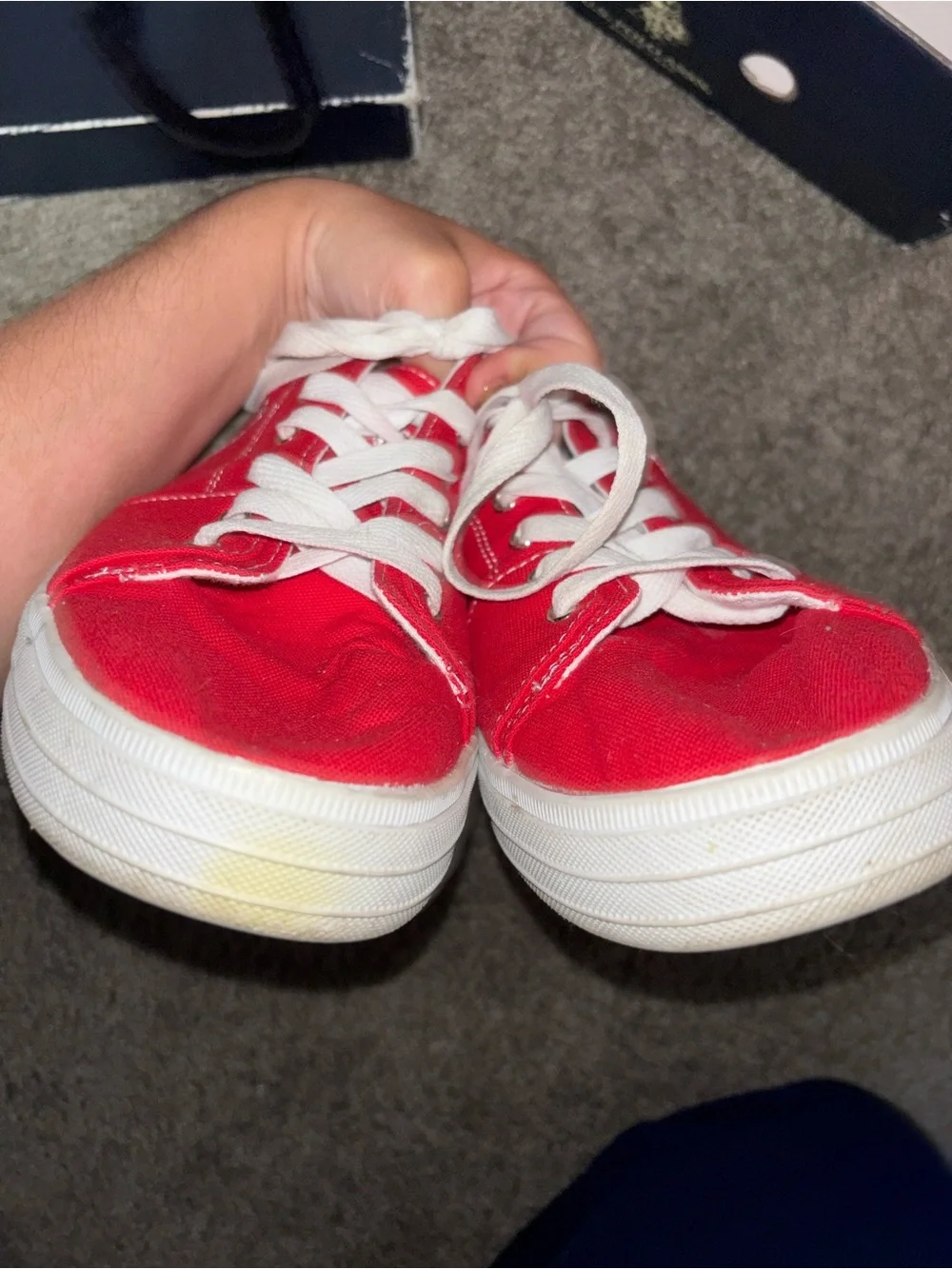 U.S. Polo Assn. Women’s Red Canvas Low-Top Sneakers with White Accents